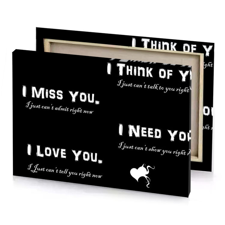 i miss you smoky black canvas