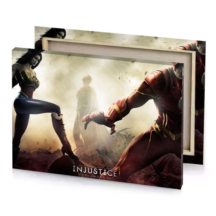 injustice justice league tan canvas