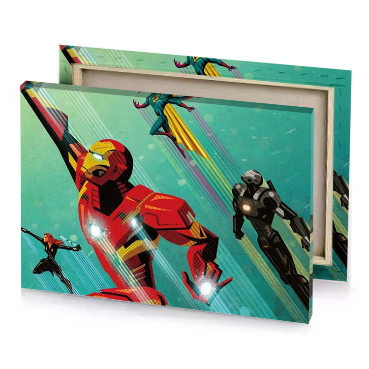 iron man and in avengers comics firebrick canvas