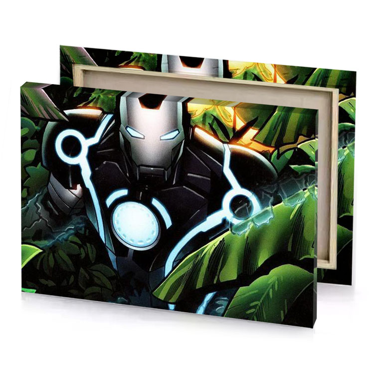iron man by mark mc light cyan canvas