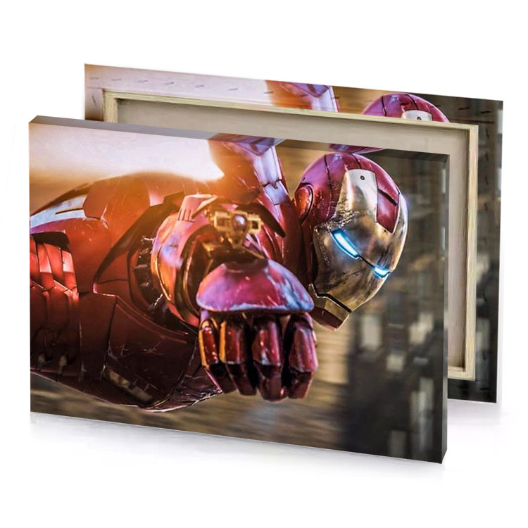 iron man in avengers saddle brown canvas