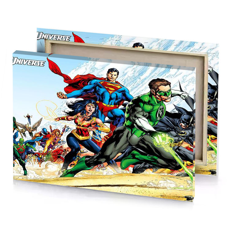justice league dc comics smoky black canvas