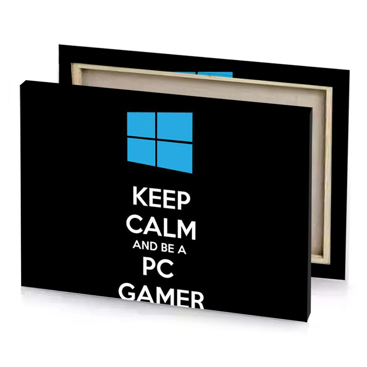 keep calm and be a gamer maximum blue canvas