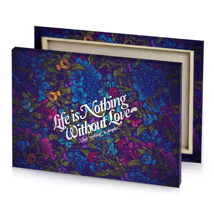 life is not a virtue midnight blue canvas