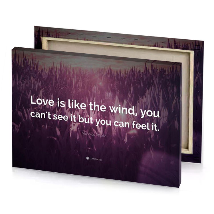 love is like the wind you can t see it dim gray canvas