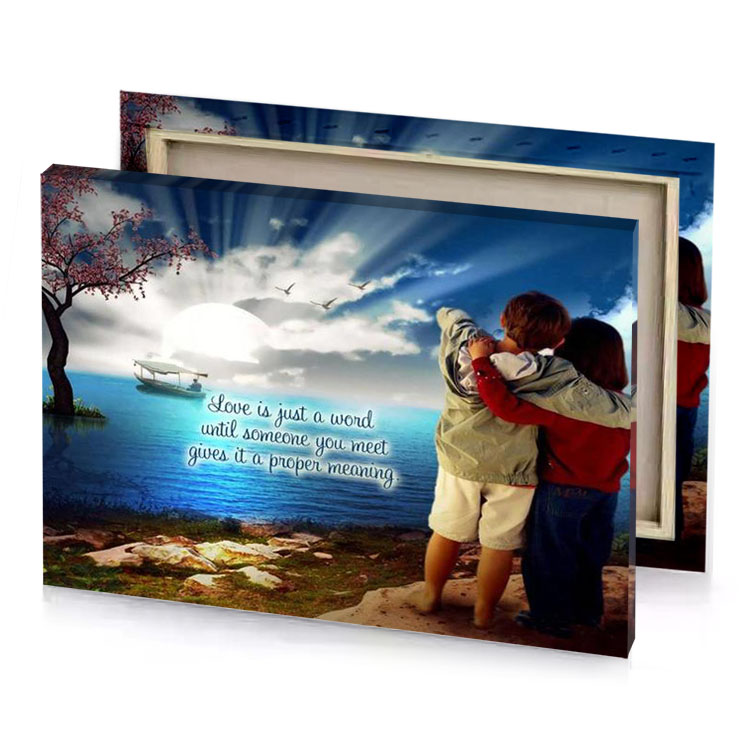 love quotes for him sky blue canvas