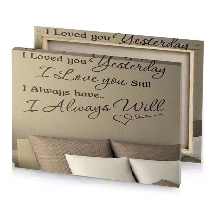 love you already always will wall decal rosy brown canvas