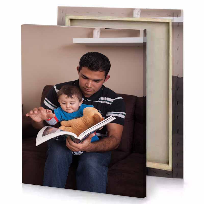 man holding a teddy bear smoky black canvas