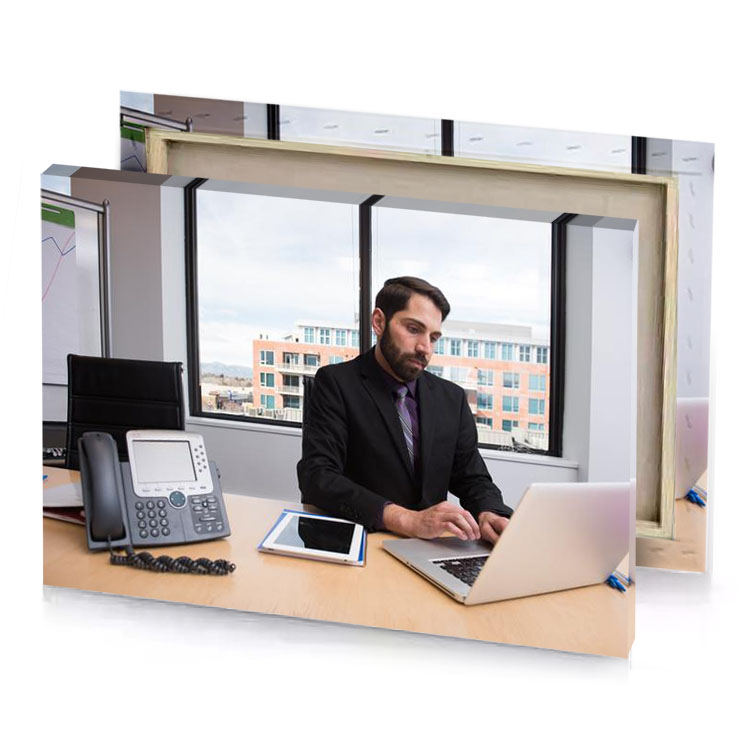 man wearing a suit lavender canvas