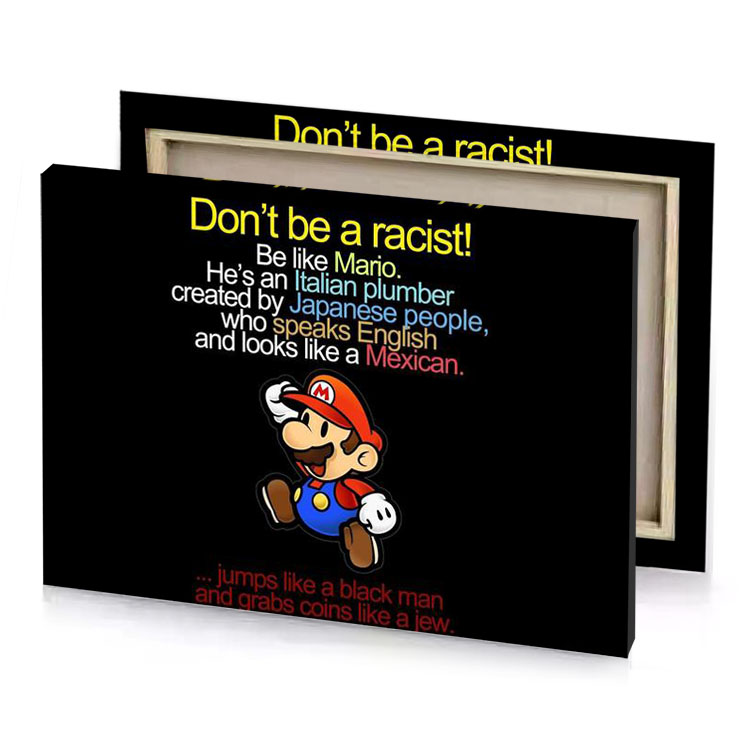 mario bros quote vermilion canvas