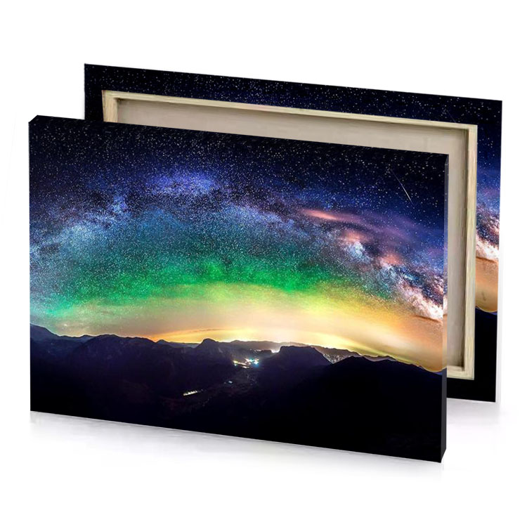 milky over the mountains medium sea green canvas