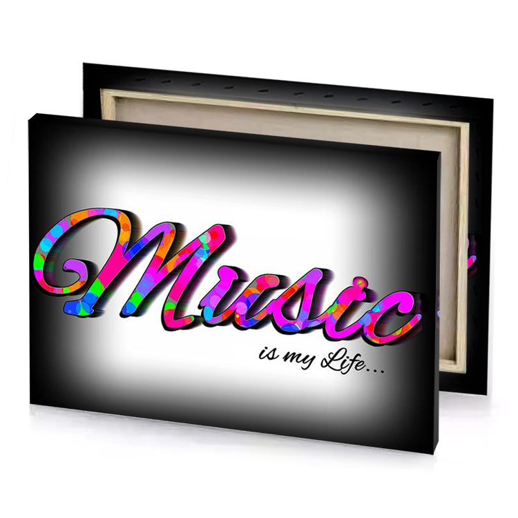 music is life white smoke canvas