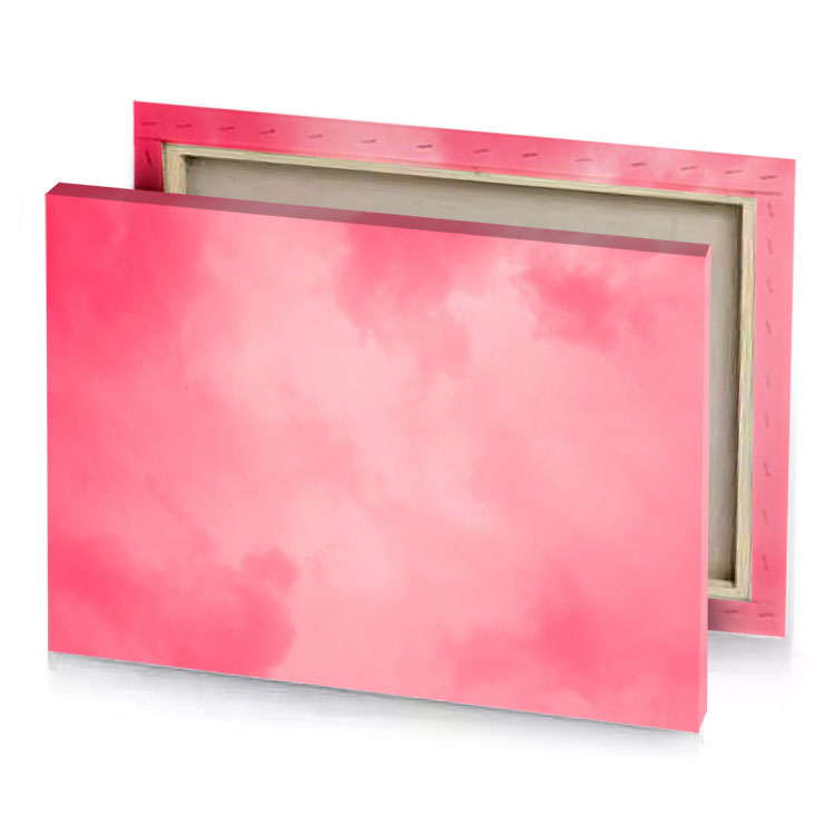 pink sky background with clouds light canvas