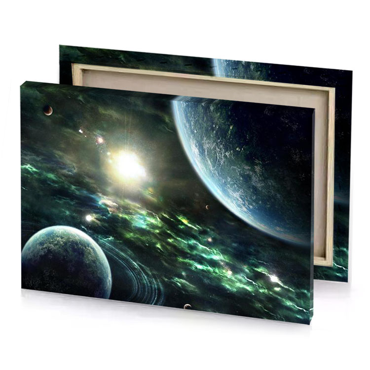 planets wallpapers dark sea green canvas