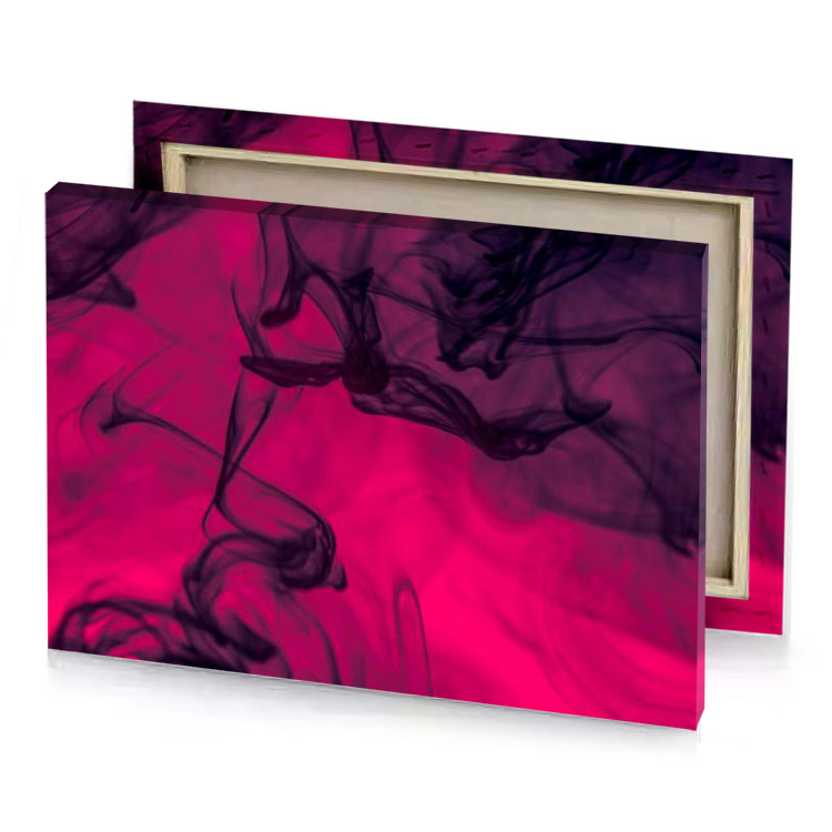 red and black ink in water ruby canvas