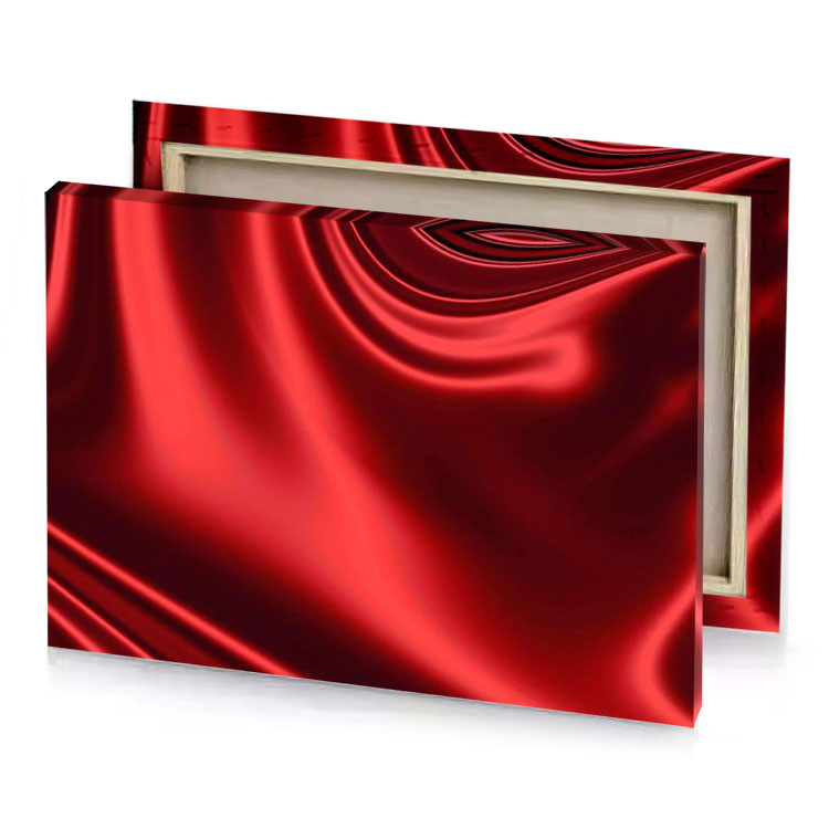 red silk fabric background vermilion canvas