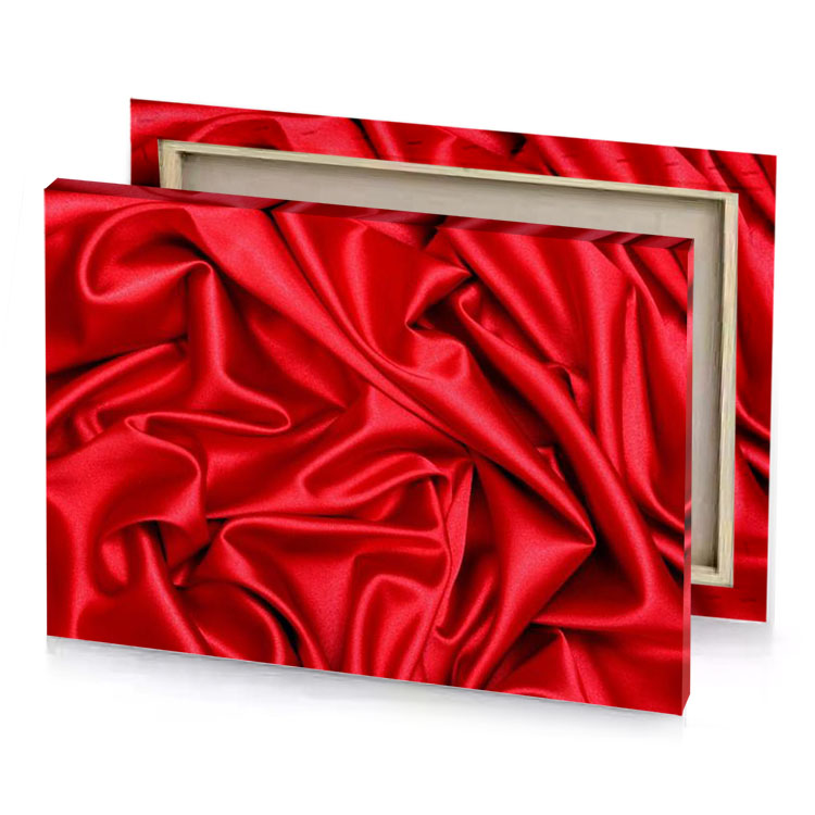 red silk fabric lust canvas