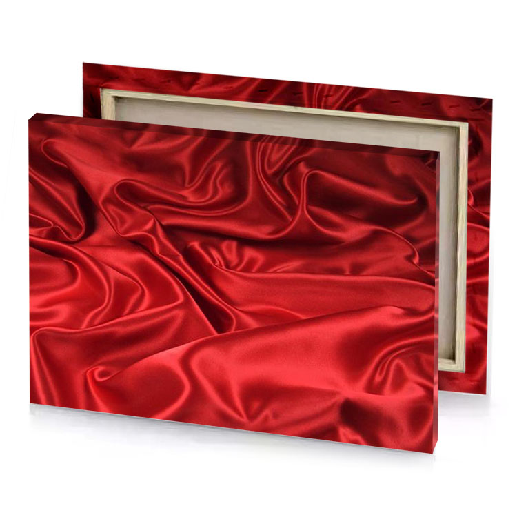 red silk fabric vermilion canvas