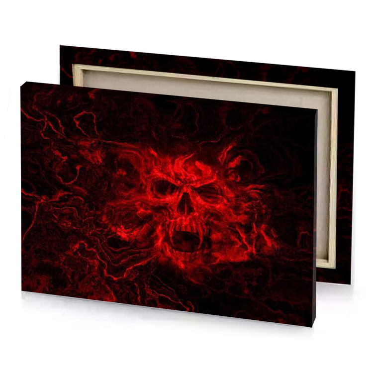red skull wallpapers maroon canvas