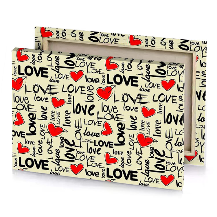 seamless love pattern vector champagne canvas