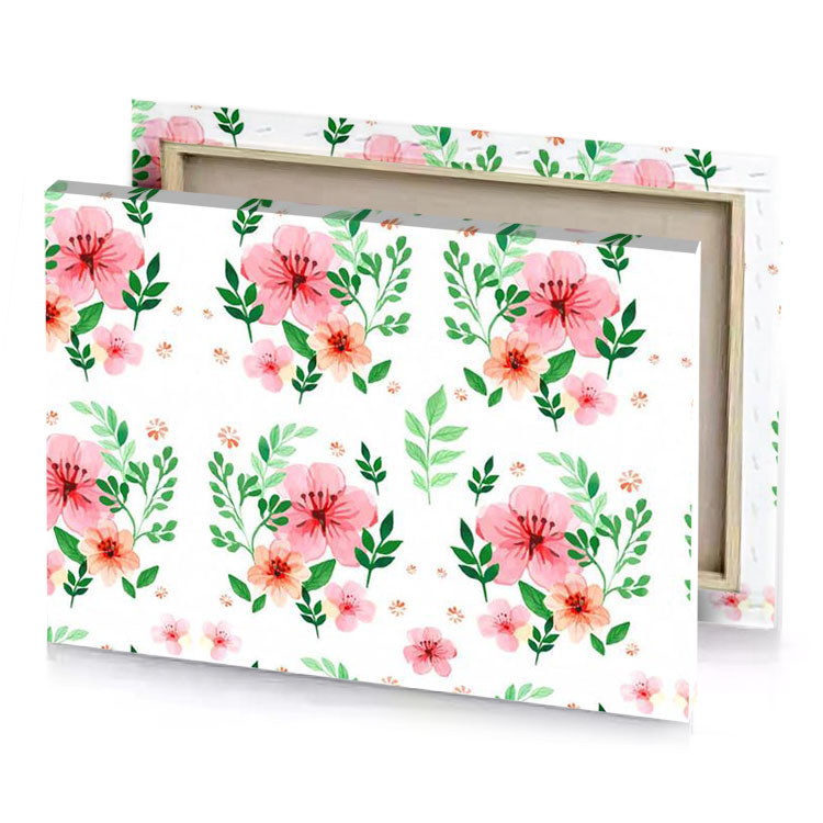seamless watercolor floral pattern gainsboro canvas