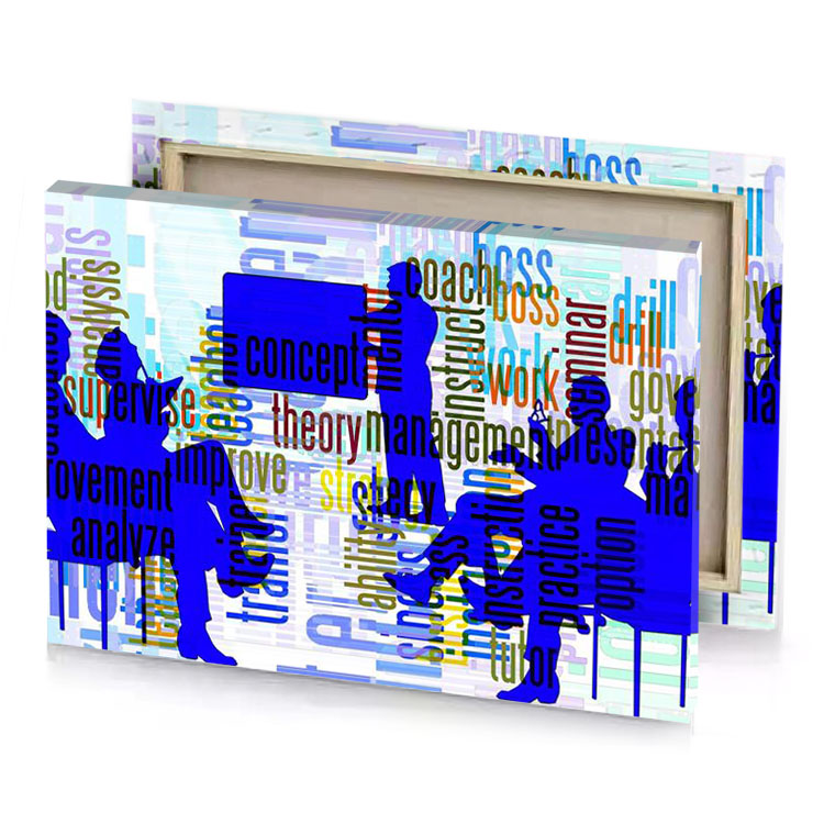silhouettes of people sitting in a circle with the words blue canvas