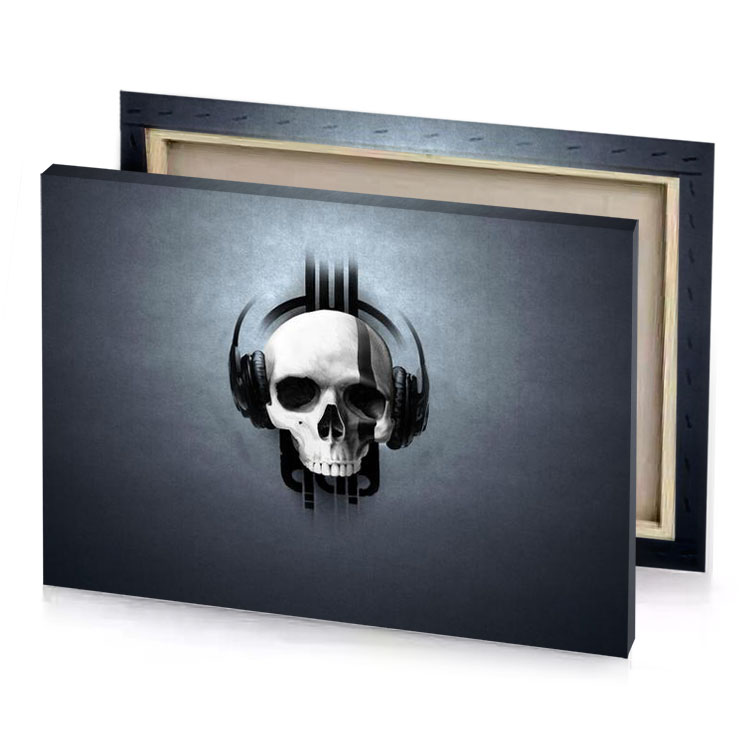 skull wallpapers slate gray canvas
