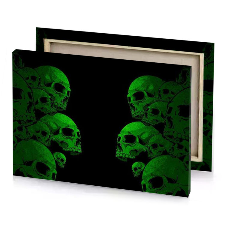 skulls wallpapers green canvas