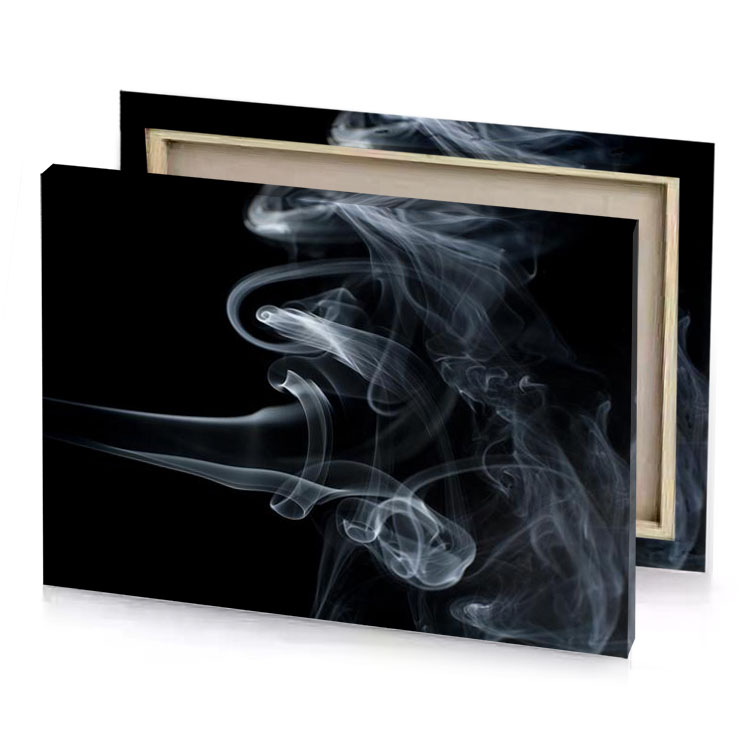 smoke on a black background charcoal canvas