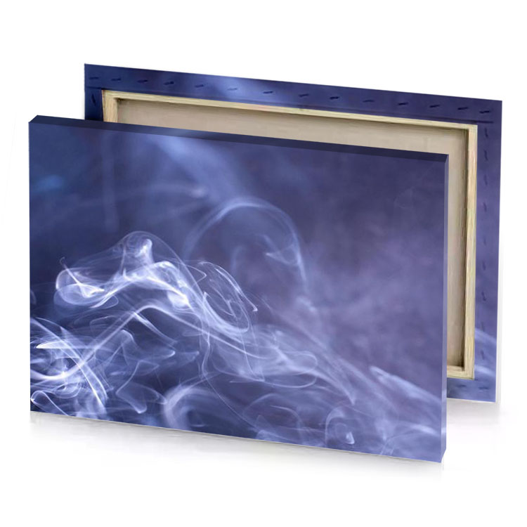 smoke on a dark background glaucous canvas