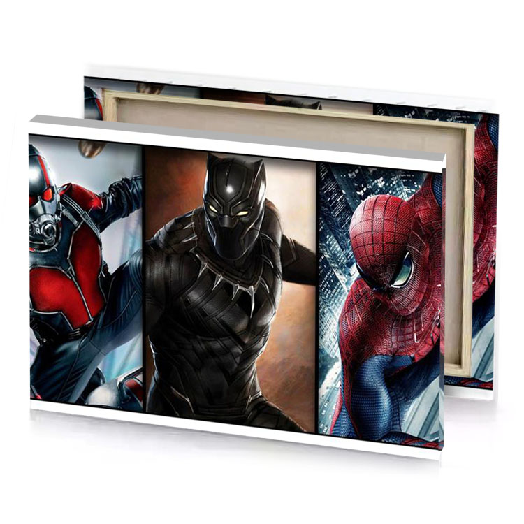 spider and black panther in the amazing man smoky canvas