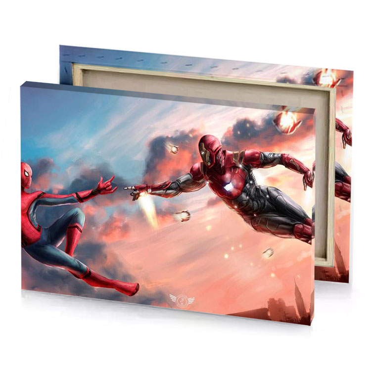 spider and iron wallpaper slate gray canvas