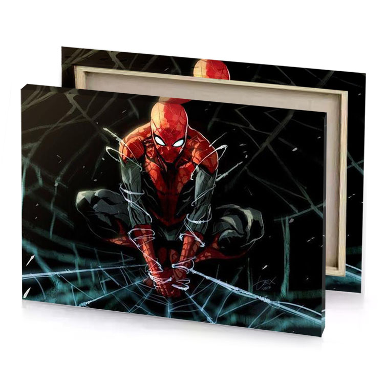 spider burgundy canvas