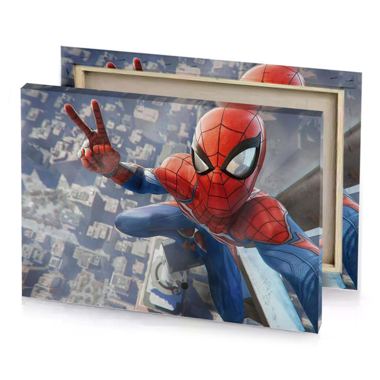 spider man in suit brown canvas