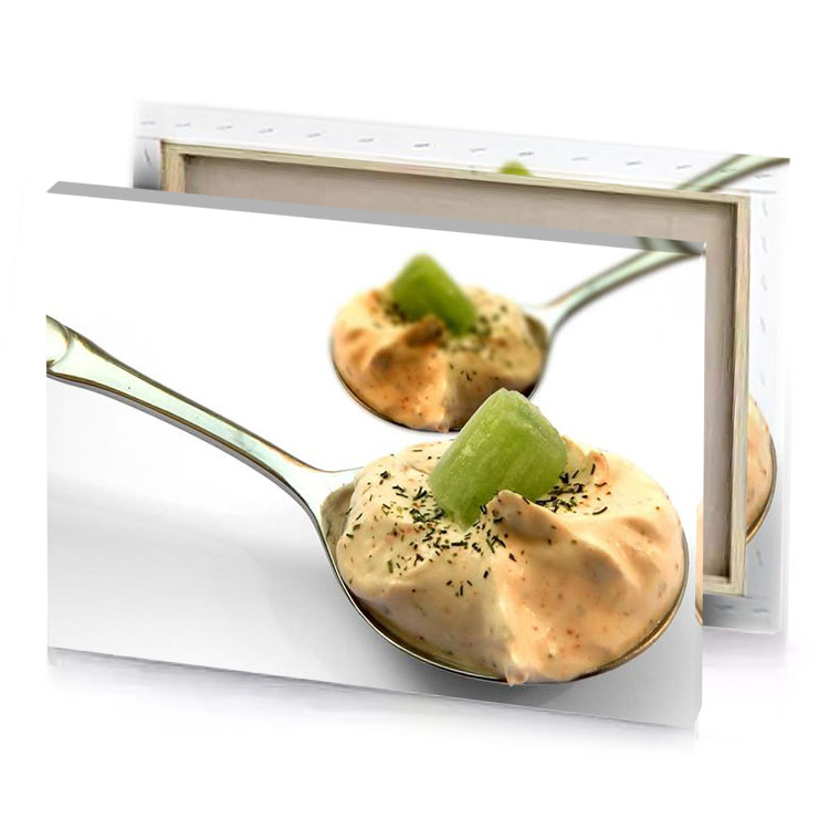 spoon with full of food olive drab canvas