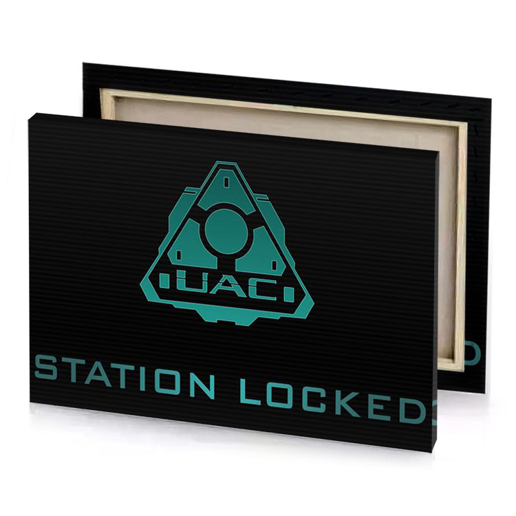 station locked logo teal canvas