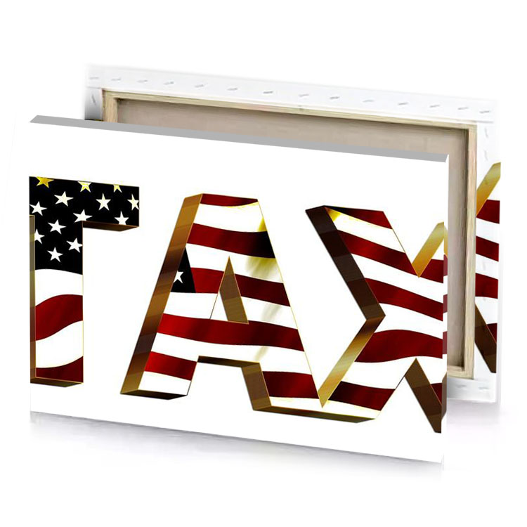 tax maroon canvas