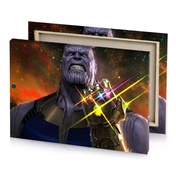 thano in avengers orange red canvas