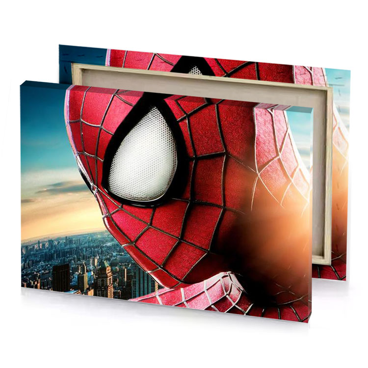 the amazing spider firebrick canvas
