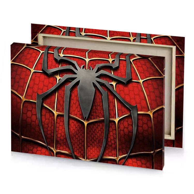 the amazing spiderman poster brown canvas