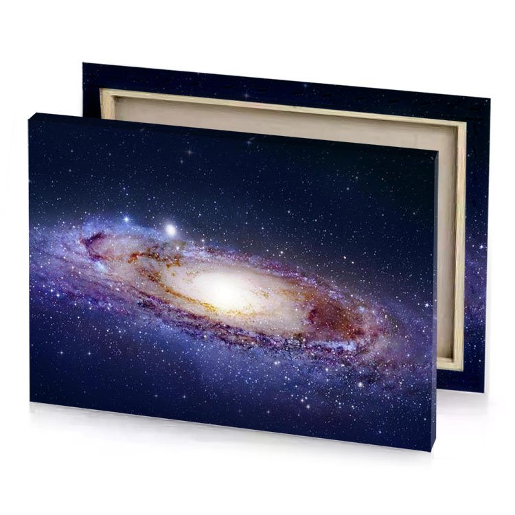 the andromus galaxy dark slate blue canvas
