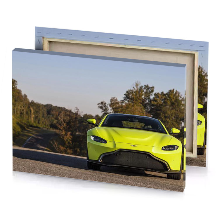 the aston gtr is a supercar with very unique design yellow green canvas