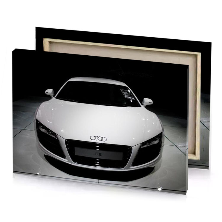 the audi car is on display at show platinum canvas