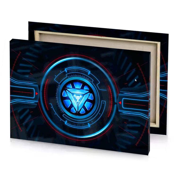 the avengers logo in universe blue sapphire canvas