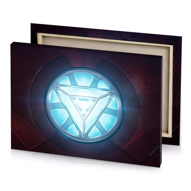 the avengers logo sky blue canvas