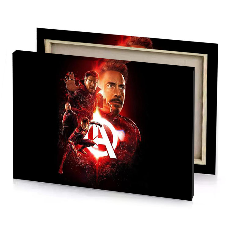 the avengers movie poster black canvas