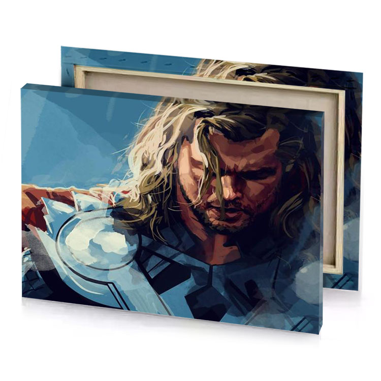 the avengers movie poster steel blue canvas