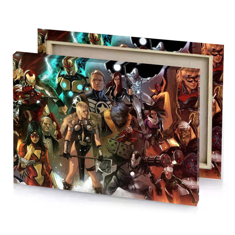 the avengers team bistre canvas
