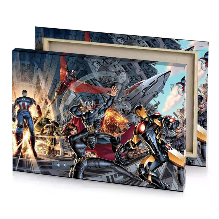 the avengers team in movie bistre canvas