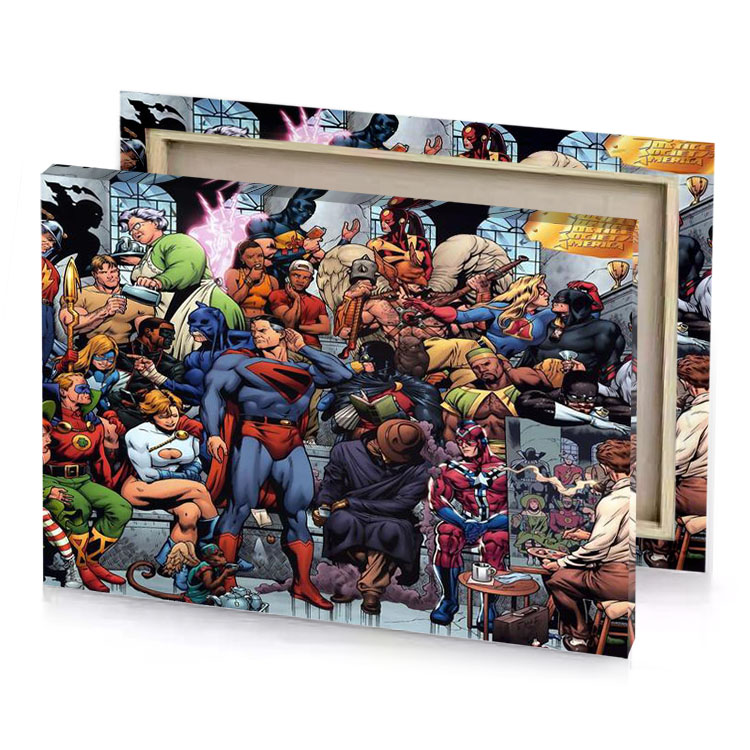 the avengers team in universe smoky black canvas